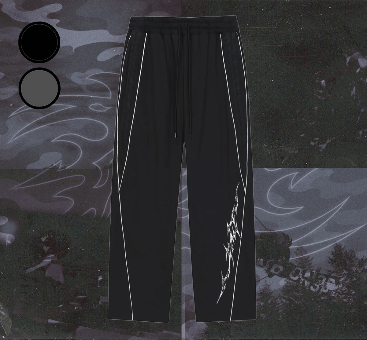 Hucknpray Reflection Striped Oversized Sweatpants