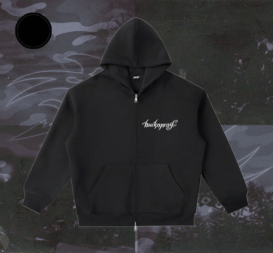 "Hucknpray" Double-Zip Hoodie
