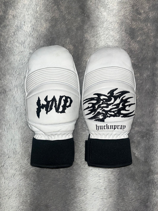 White HNP Ski Mittens