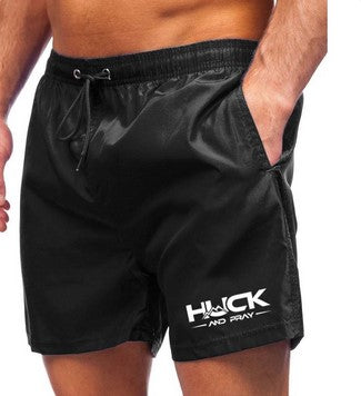 Huck and Pray Black Swimming Trunks